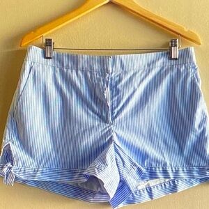 LOFT Light Blue Striped Women's Shorts